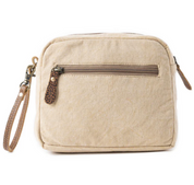 Myra | Azure Dune Canvas Pouch in Vintage Beige *FINAL SALE*