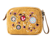 Myra | Daisy Pop Woven Pouch in Marigold Yellow *FINAL SALE*