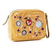 Myra | Daisy Pop Woven Pouch in Marigold Yellow *FINAL SALE*