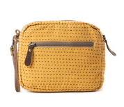 Myra | Daisy Pop Woven Pouch in Marigold Yellow *FINAL SALE*