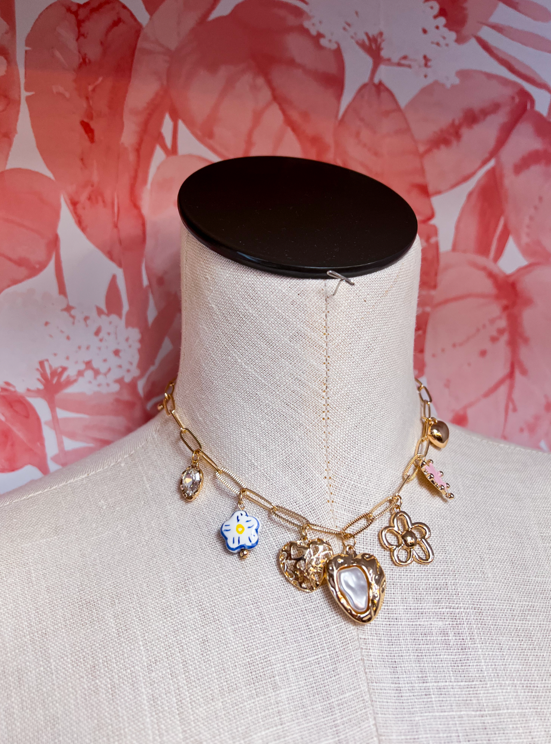 Lover of Pearl  Charm Necklace  *Final Sale*