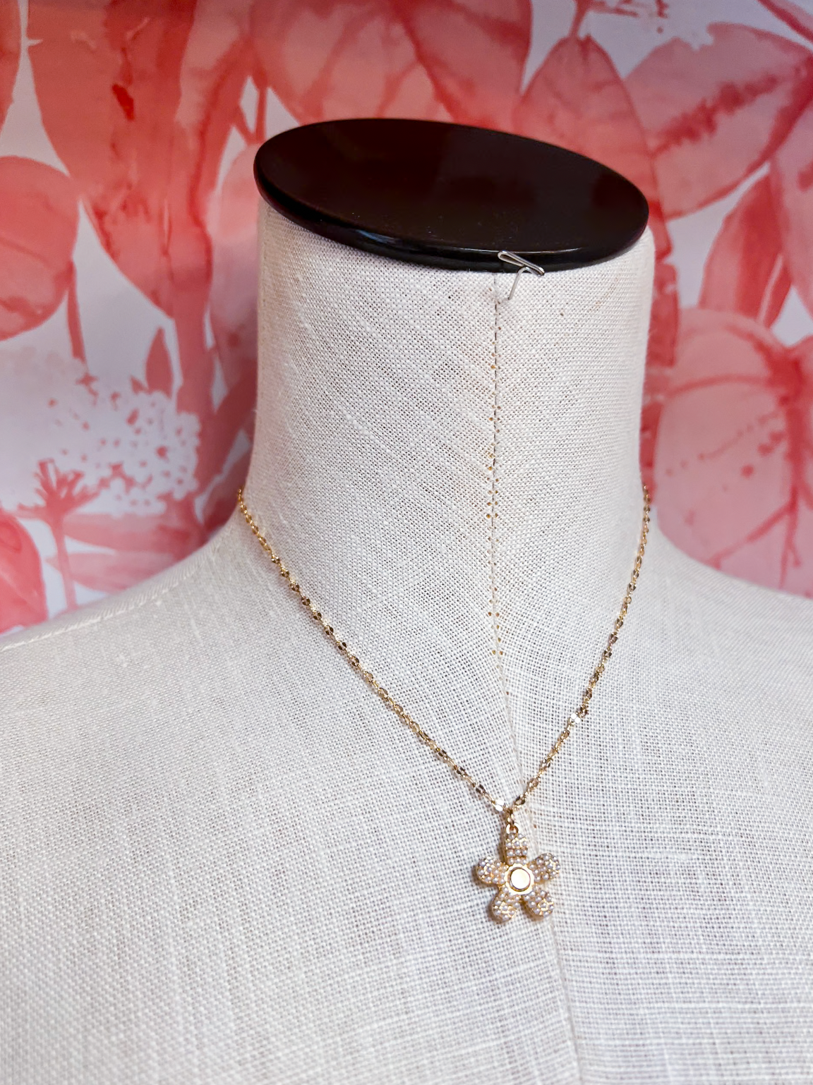 Pearl Flower Charm Necklace *Final Sale*