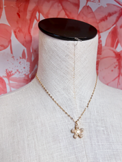 Pearl Flower Charm Necklace *Final Sale*