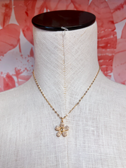 Pearl Flower Charm Necklace *Final Sale*