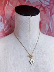Flower Toggle Stainless Steel Necklace *Final Sale*