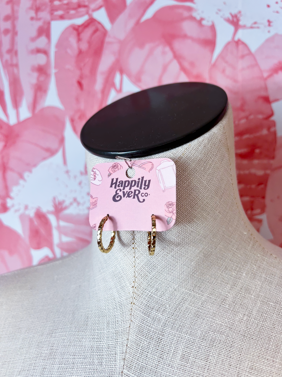 Hammered Twist Huggie Hoops in Gold *Final Sale*