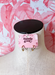 Etched Huggie Hoops in Gold *Final Sale*