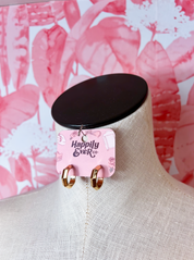 To The Point Hoop Huggie Earrings in Gold *Final Sale*
