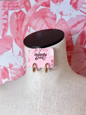 With A Twist Hoop Huggie Earrings in Gold *Final Sale*