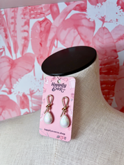 Wired Bow With Opal Teardrop Earrings *Final Sale*
