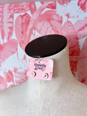 Rose Enamel Stud Earrings  *Final Sale*