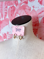 Simple Gold Leever Back Hoops  *Final Sale*