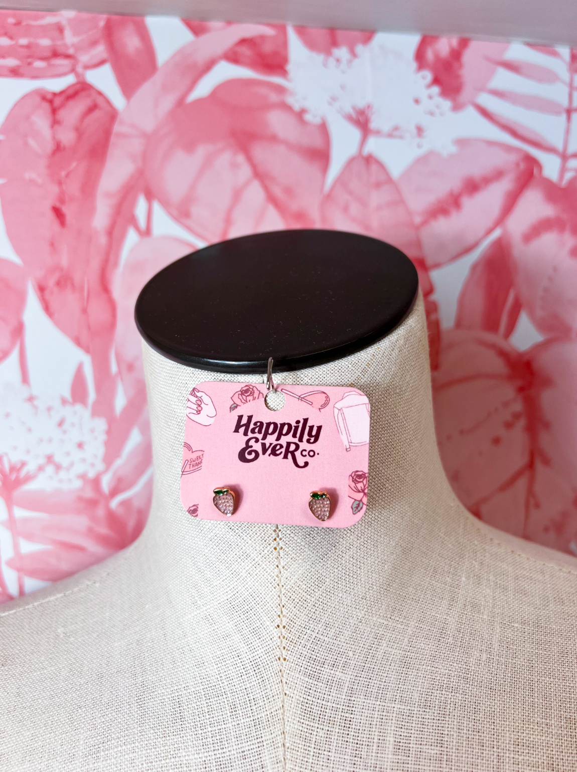 Dainty Strawberry Stud Earrings *Final Sale*