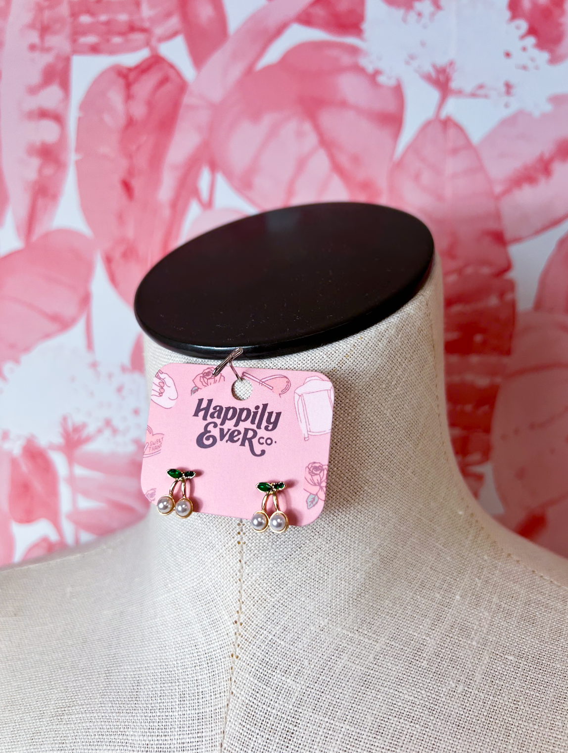 Pearl Cherry Stud Earrings *Final Sale*