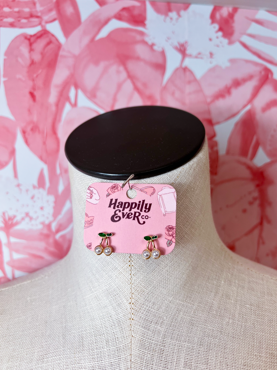 Pearl Cherry Stud Earrings *Final Sale*