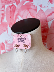 Pearl & Bow Stud Earrings  *Final Sale*