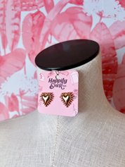 Spike Edge Gold Heart Stud Earrings *Final Sale*
