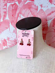Dangle Cherry Stud Earrings *Final Sale*
