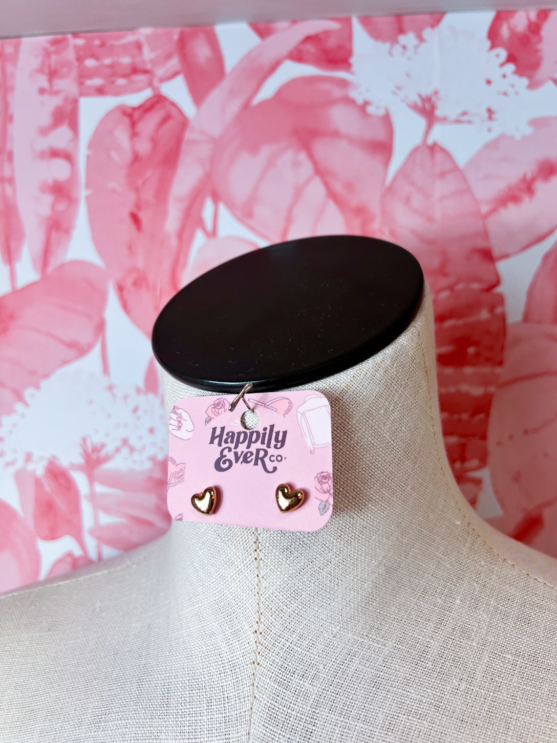 Gold Heart Stud Earrings *Final Sale*