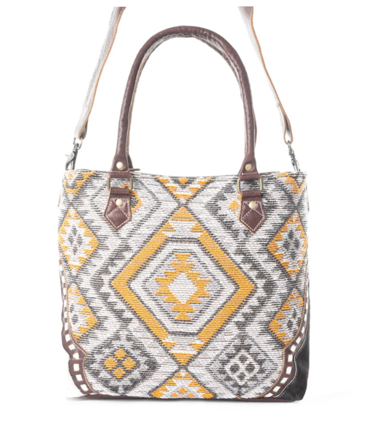Myra | Chocolate Squares Tote Bag *FINAL SALE*