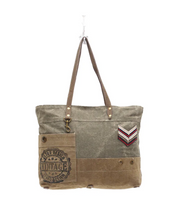 Myra | Military Badge Canvas Tote Bag *FINAL SALE*