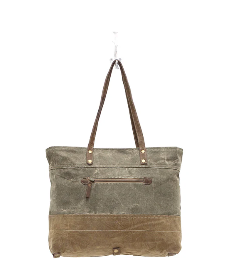 Myra | Military Badge Canvas Tote Bag *FINAL SALE*