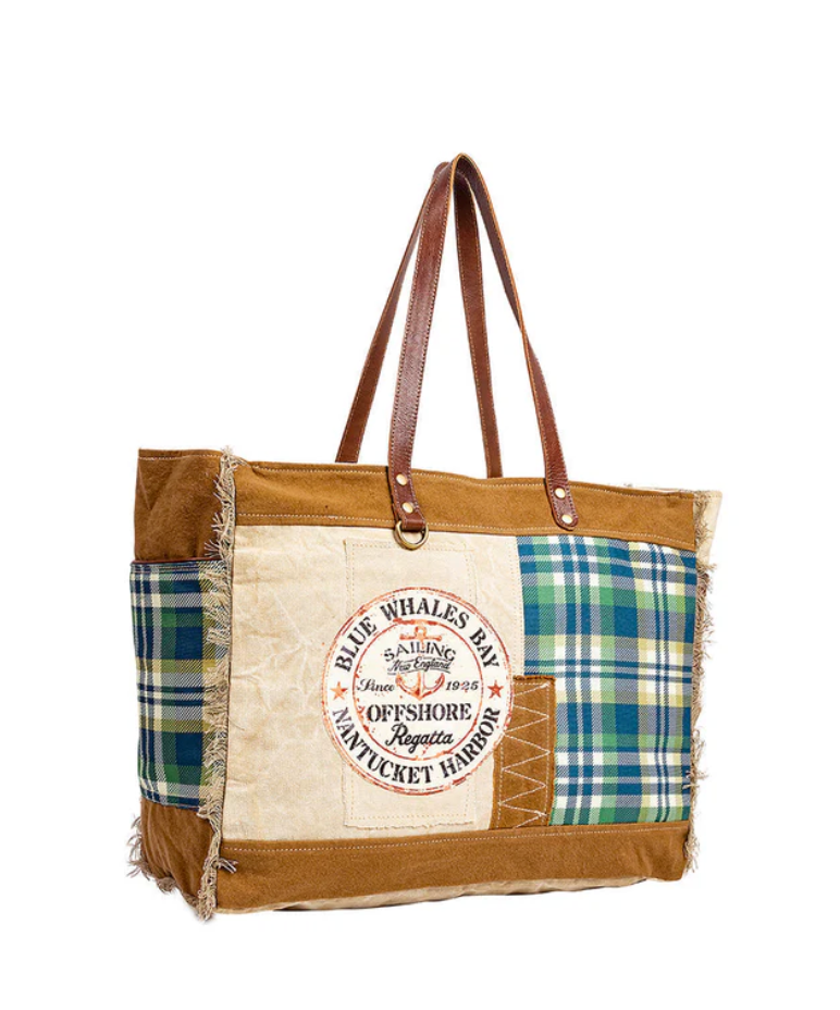 Myra | Blue Whales Bay Weekender Bag  *FINAL SALE*