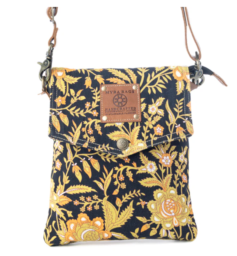Myra | Sunlit Grove Crossbody Bag in Golden Noir  *FINAL SALE*