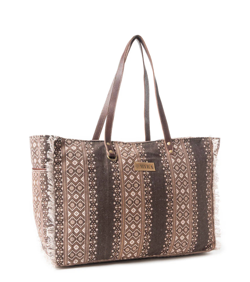 Myra | Tribal Spirit Adventure Weekender Bag In Brown  *FINAL SALE*