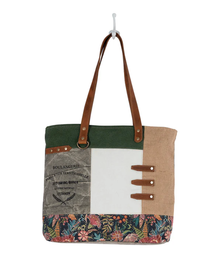 Myra | Boulangerie Floral Trim Tote Bag *FINAL SALE*