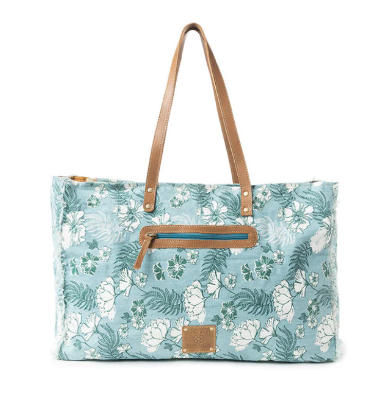 Myra | Delft Garden Weekender Weekender Bag In Grey *FINAL SALE*