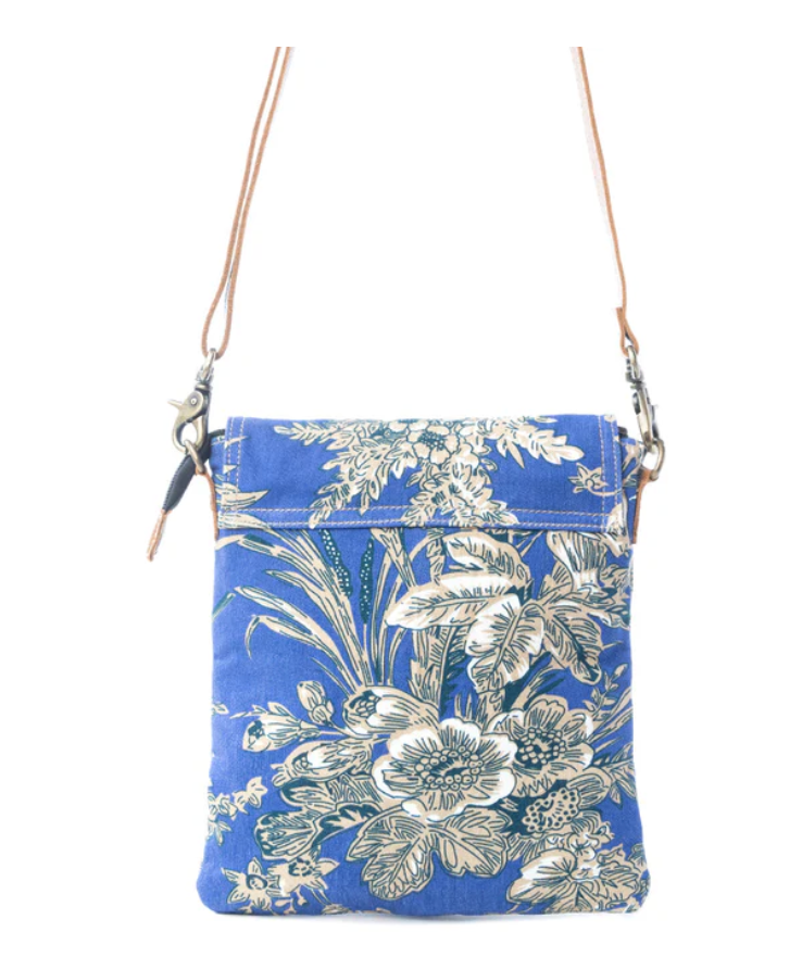 Myra | Azure Bloom Crossbody Bag in Willow Blue  *FINAL SALE*