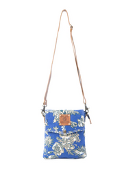 Myra | Azure Bloom Crossbody Bag in Willow Blue  *FINAL SALE*