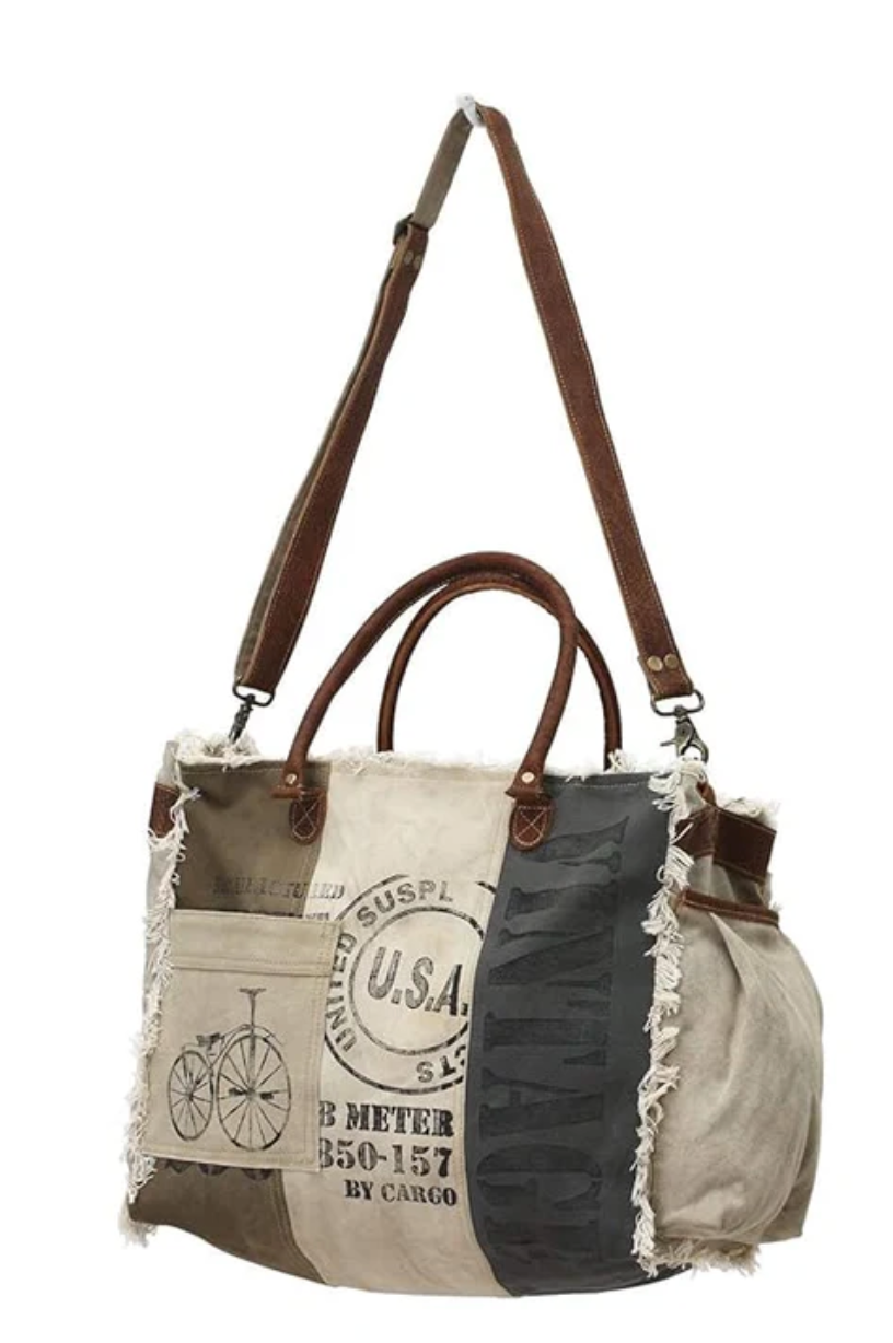 Myra | USA Stamped Weekender Bag  *FINAL SALE*