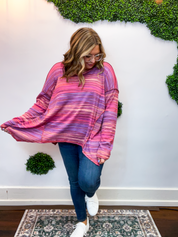 Free Flow Stripe Sharkbite Top