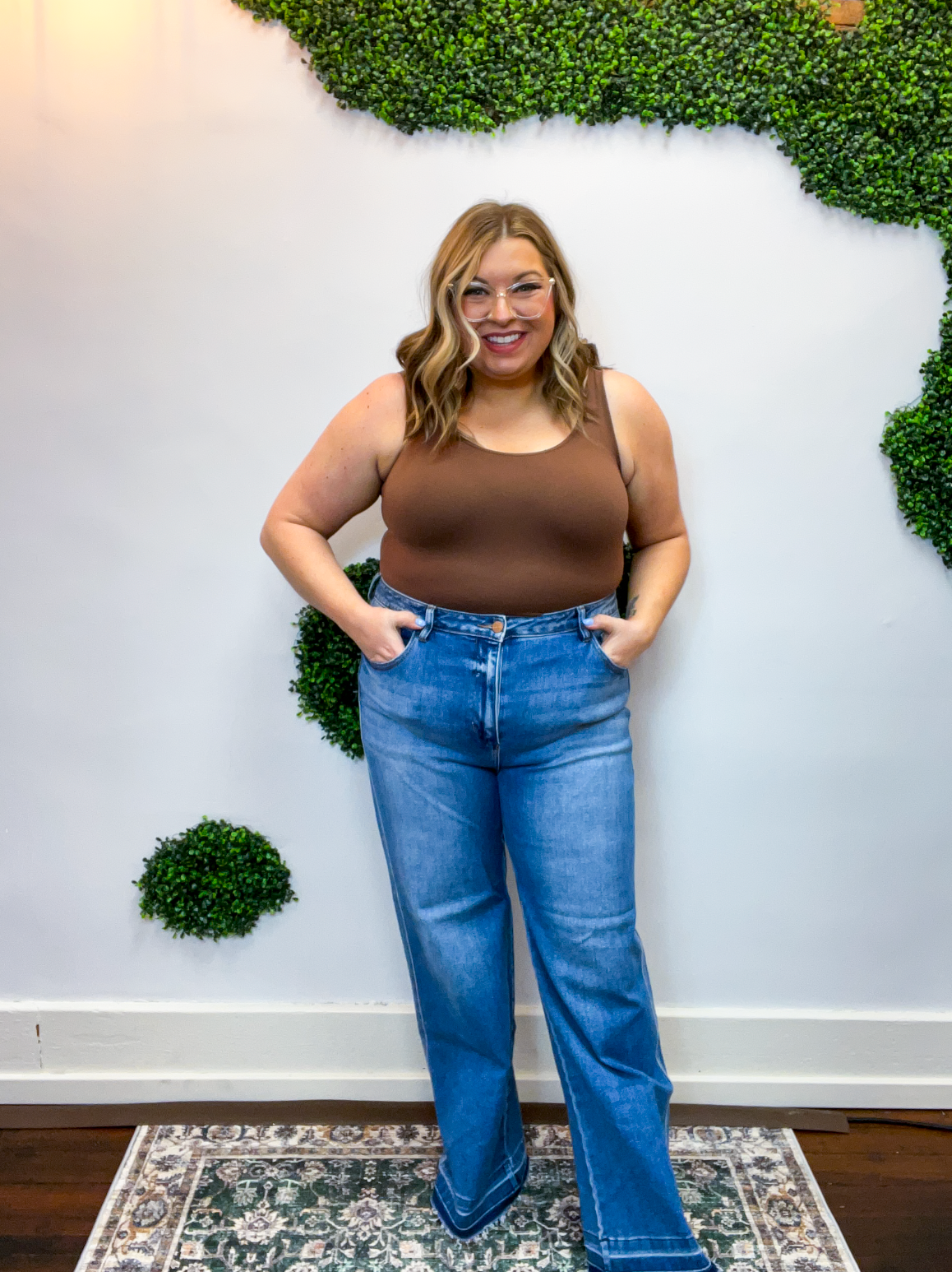 High Rise Ankle Straight Jeans by Risen in Medium Wash