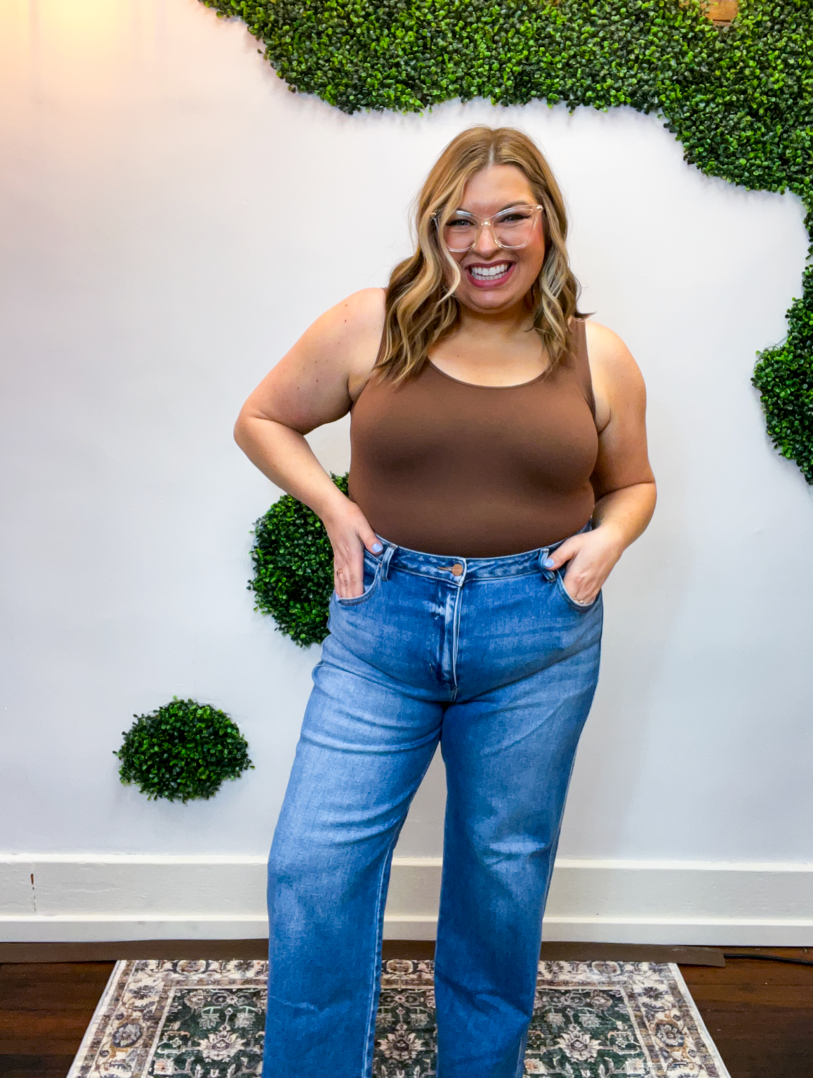 High Rise Ankle Straight Jeans by Risen in Medium Wash