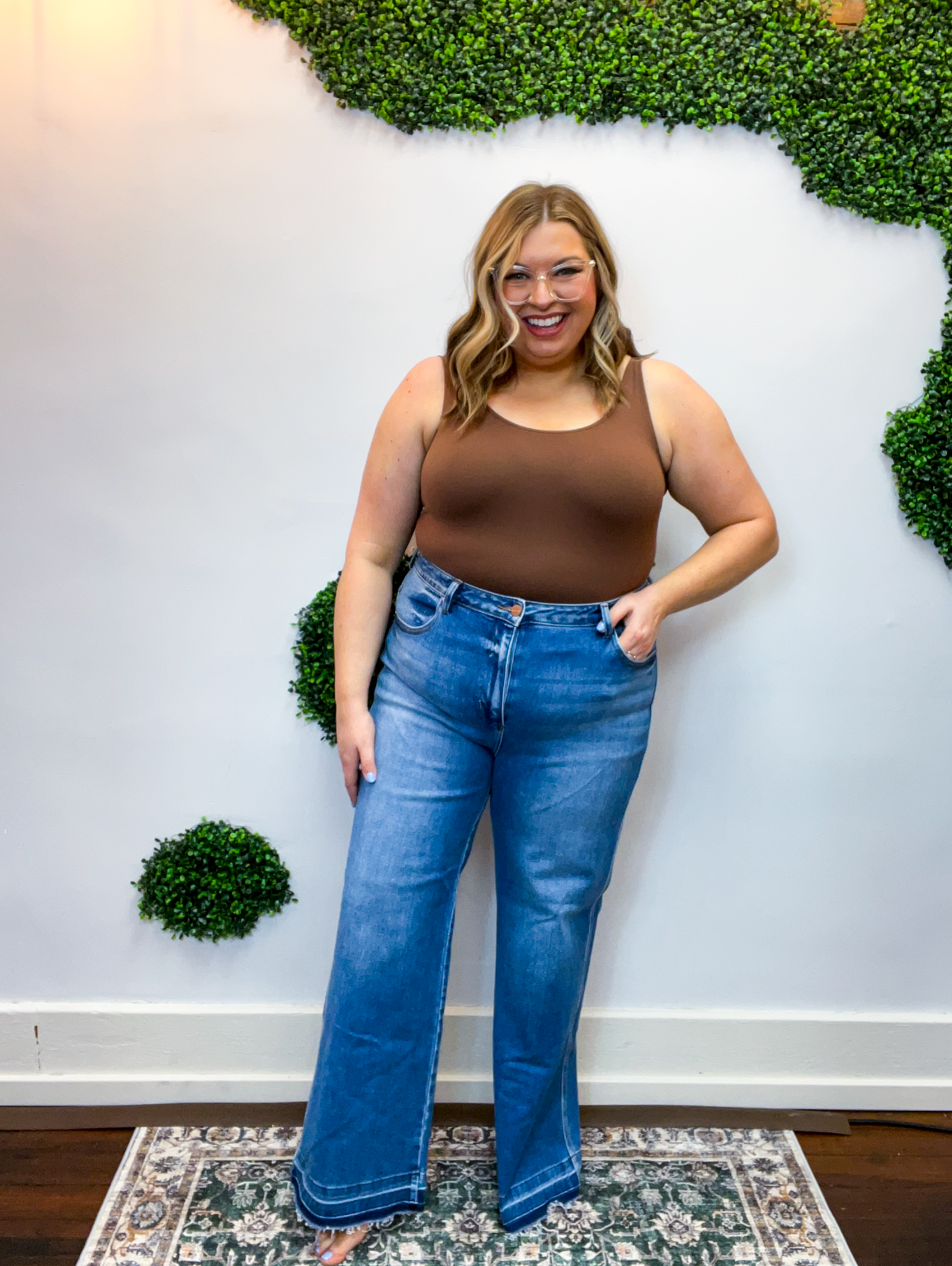 High Rise Ankle Straight Jeans by Risen in Medium Wash