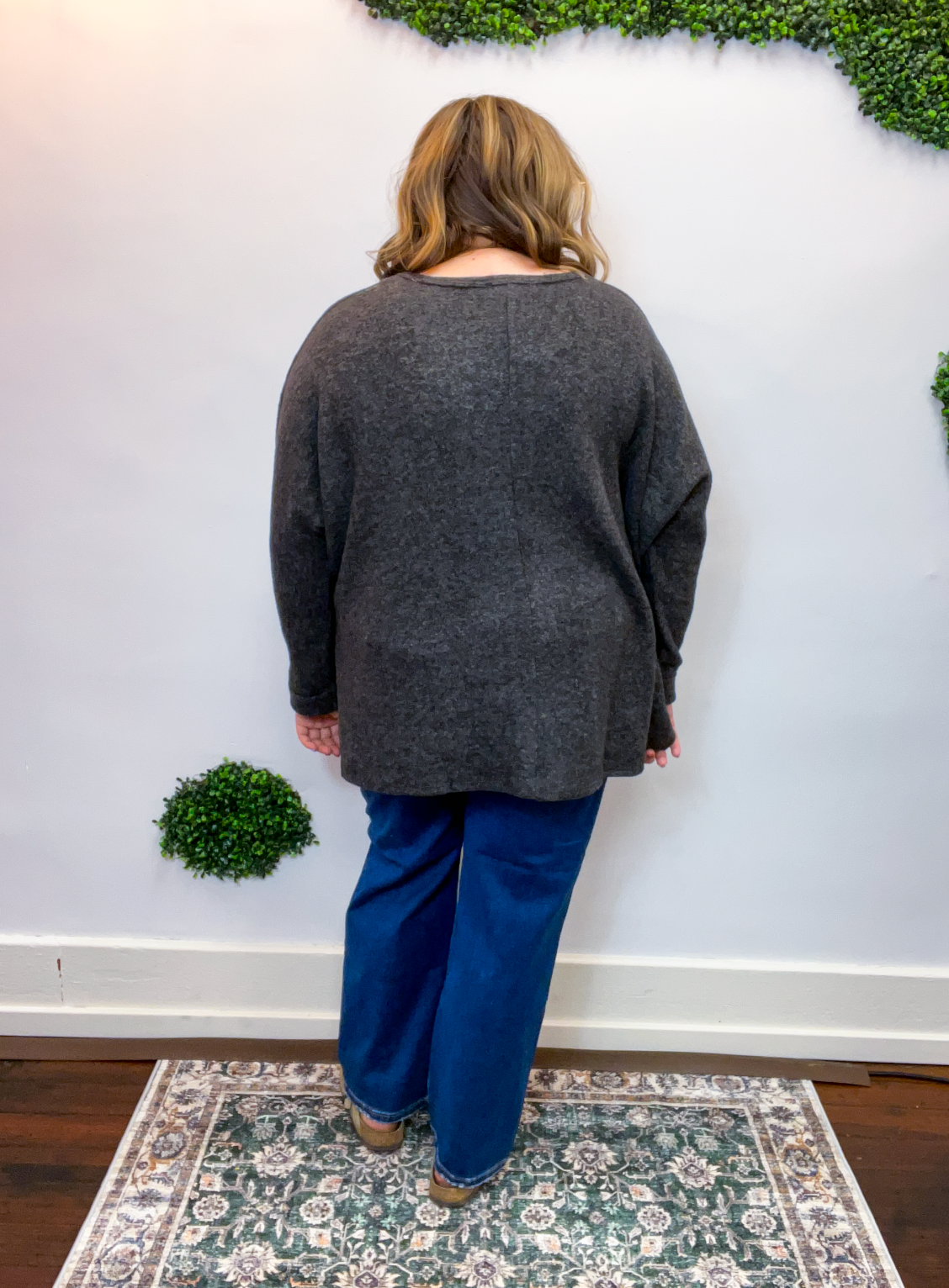 Creamy Comfort V-Neck Sweater in Black