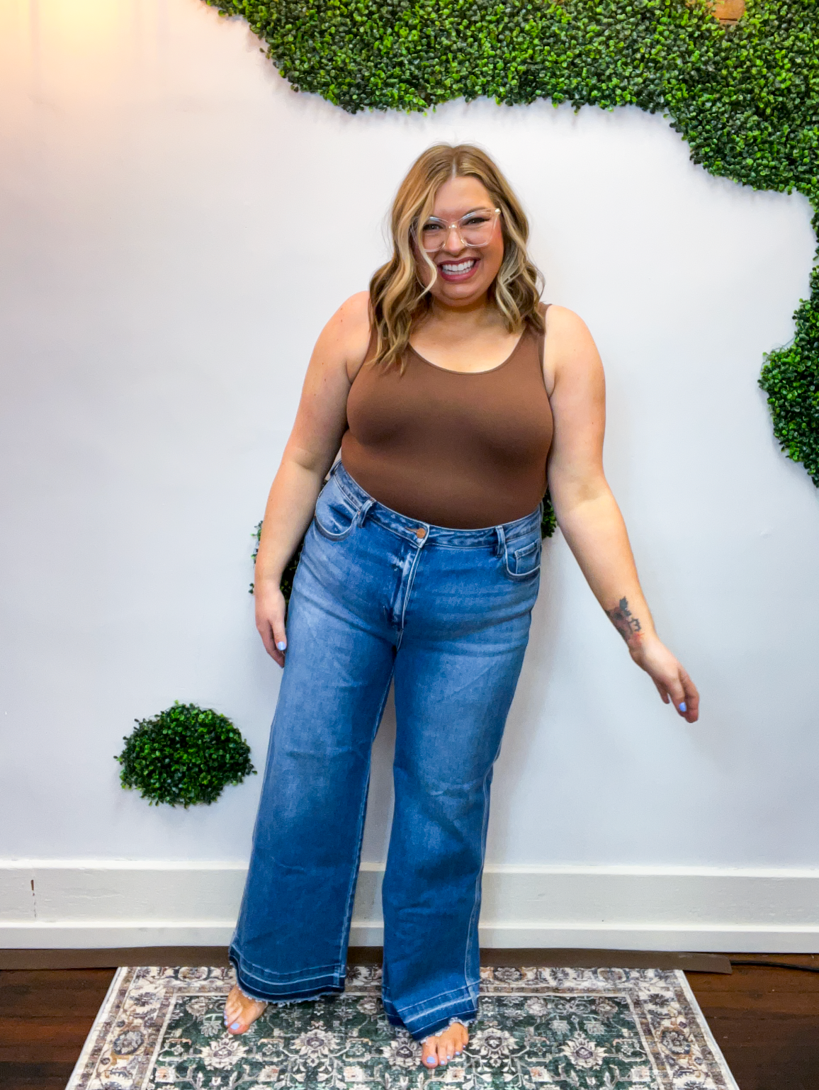 High Rise Ankle Straight Jeans by Risen in Medium Wash