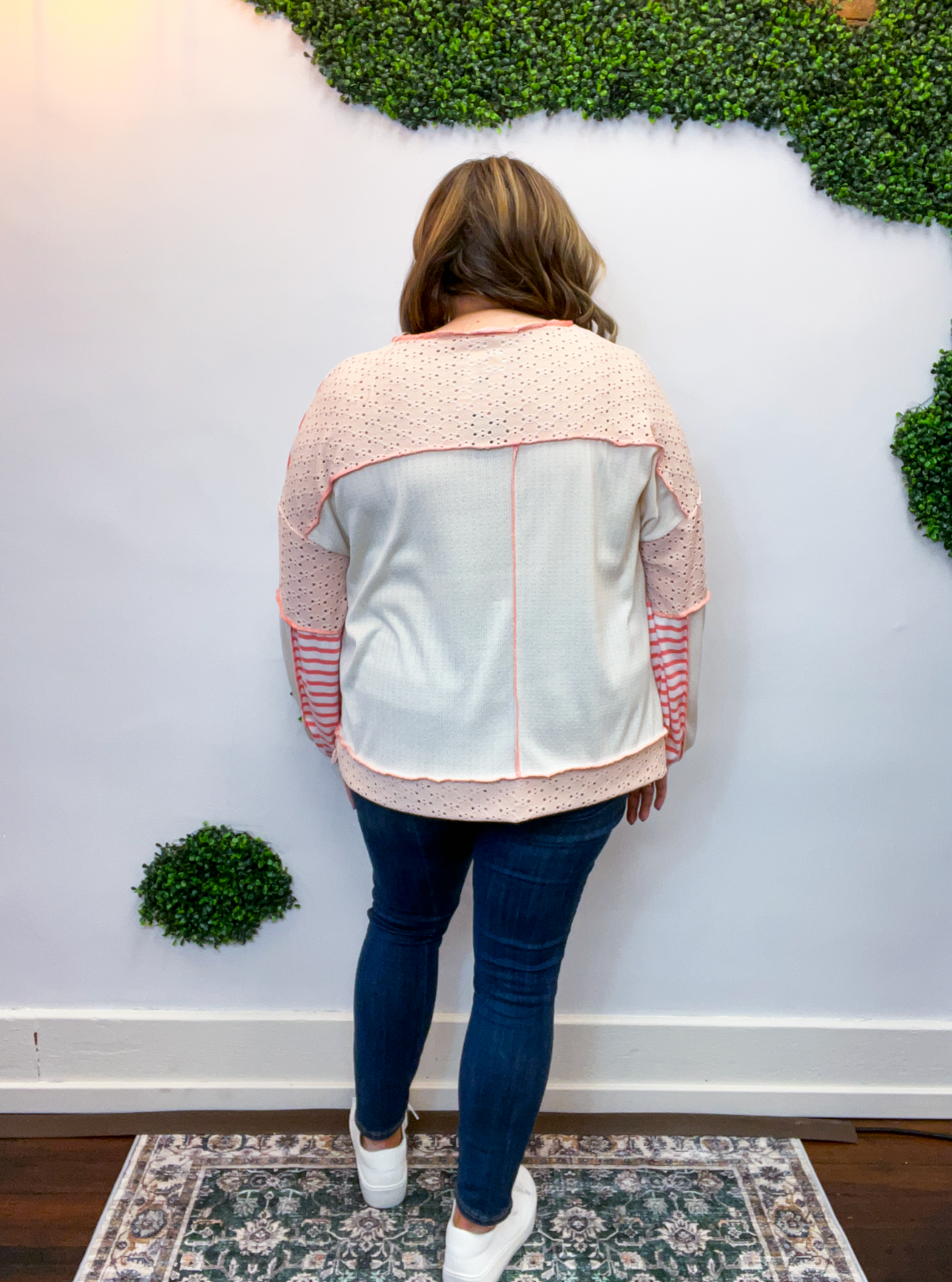 Pretty in Pink Color Block Knit Top