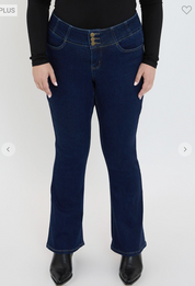 Mid Rise 3 Button Bootcut Jeans by RFM - Dark Wash *40% OFF* DISCOUNT AUTOMATIC * ALL SALES ARE FINAL!*