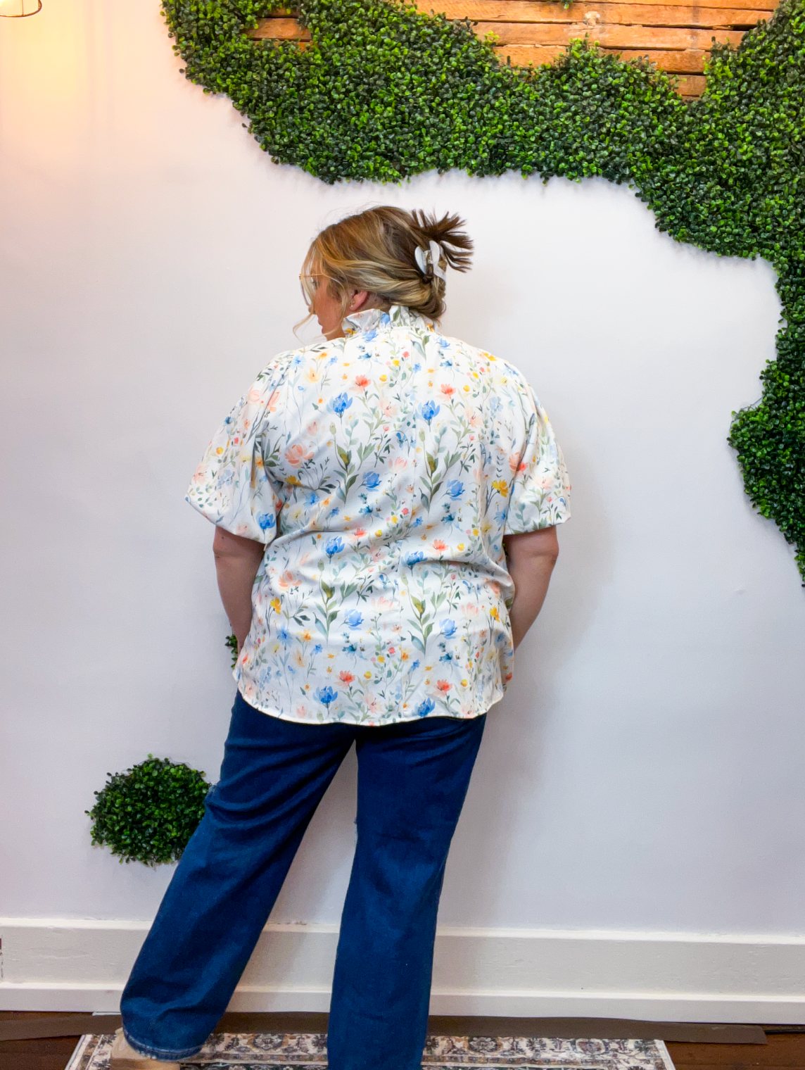 Meadow Daydream Top in Ivory