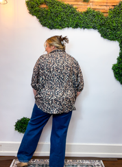 Wild Card Stripe Collar Top