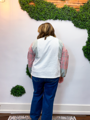 Picnic Plans Plaid Top in Grey