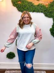 Picnic Plans Plaid Top in Grey