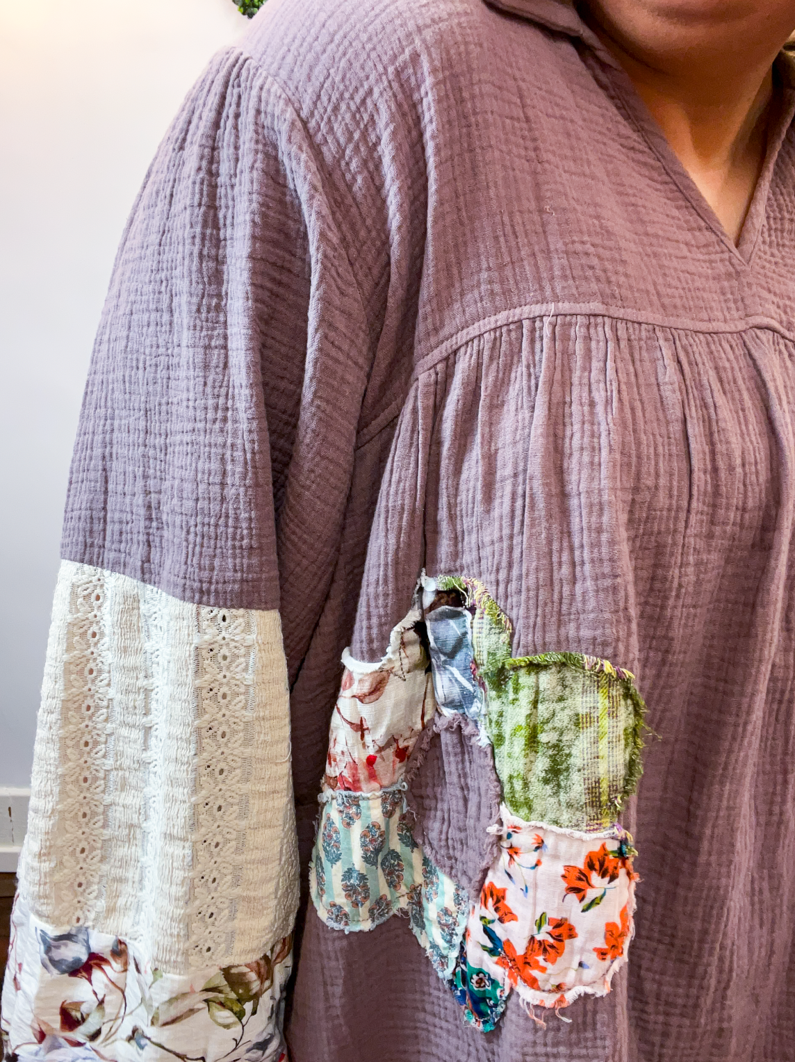 Pressed Petals Patchwork Tunic by Easel