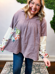 Pressed Petals Patchwork Tunic by Easel