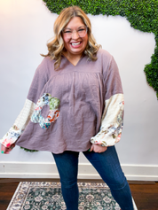 Pressed Petals Patchwork Tunic by Easel