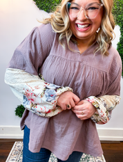 Pressed Petals Patchwork Tunic by Easel